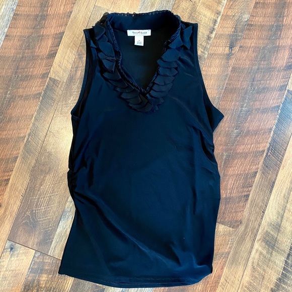 WHITE HOUSE BLACK MARKET Ruffle Neck Sleeveless - Picture 8 of 9